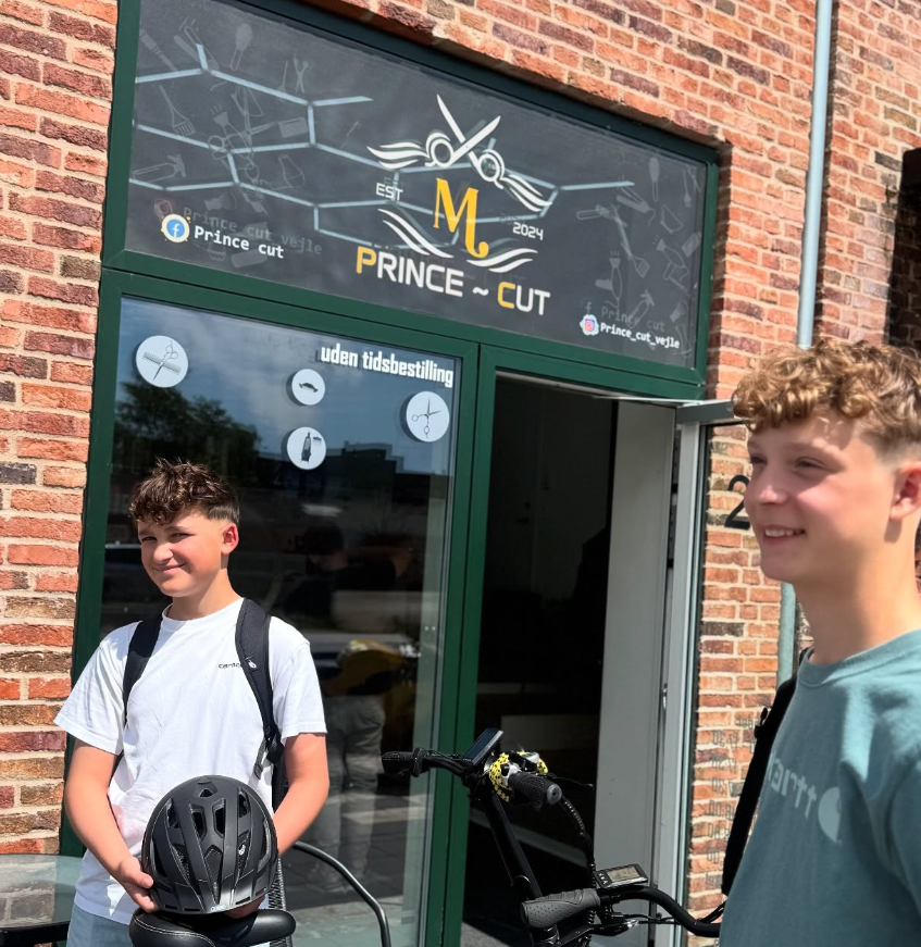 Facaden på Prince Cut, Flegmade 28 i Vejle
